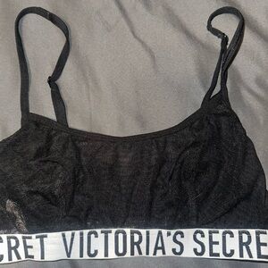 Victoria's Secret Black Mesh Bralette